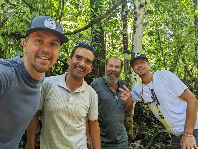 visiting potential property with a client costa rica